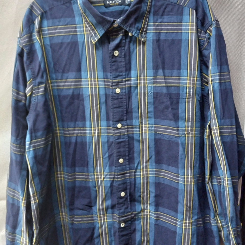 Nautica long sleeve men's button down shirt XXL